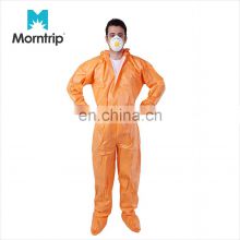 Affordable Industrial Use Clothing White List Factory Wholesale Price Elastic Back Waist Chemical Coverall with Hood and Boots
