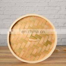 New Arrival 2 Tier 8 Inch 12 Inch Bamboo Steamer Basket Dumpling Vegetable Steamer Multilayer Cooking Steamer Basket thumbnail-3