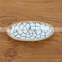 Best Price Wholesale 2023 Rattan Ceramic Tray, Hig Quality Serving Trays Natural Tray Basket for Breakfast Wholesale thumbnail-2