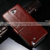 Book Wallet Handicraft Luxury Series Genuine Leather case for Samsung Galaxy Note 2
