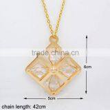 China Wholesale Top Sale Charm Custom Alloy Gold Crystal Necklace Bridal Jewelry thumbnail-2