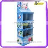 Advertising Paper Corrugate Floor Compartment Display Stand For Coarse Food/Form Light thumbnail-4