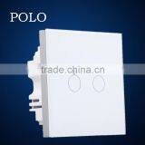 2015 Hot White Switch ,safe Power Smart Switch , High Quality 2 Gang 2 Way Touch Switch