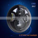 Super Top Rated 5.75'' 40w Black Housing Led Headlight for Harley thumbnail-1