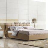2014 fashion leather high class soft bed
