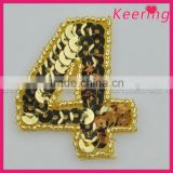 good quality full sequin and beads applique for jeans WRAB-012