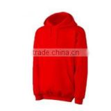 Polyester / Cotton Custom made Pullover Red Men's Hoodies