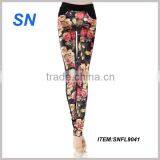 Print Leggings Jeggings Fashion Design With Flower thumbnail-1