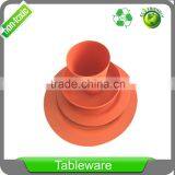 Biodegradable Eco Friendly Bamboo Fiber Dinnerware Large 9 Inch Round Dinner Plate Set in Gift Box thumbnail-2