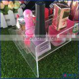 acrylic cosmetic display stands/transparent acrylic nail polish displays rack