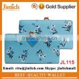 Money Printing Flower Clip Promotional Fashion PU Leather Wallet thumbnail-1