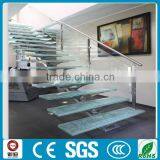 Glass Wood Single Stringer L and U Shape Stairs, Staircase Supplier--YUDI thumbnail-1