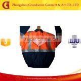 hi Vis Reflective Mens Hooded pu Leather Jacket