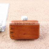 Natural Wooden Box Vintage Style Lunch Clucth Makeup Trendy Purse Bags