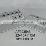 Top Hollowed Out Hole Metal Sheet Gift Jeweled Wood Box thumbnail-1