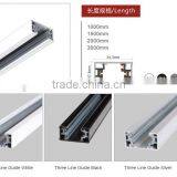 Luminaire Aluminum Guide Rails 3 Lines Led Track Rail- 1meter/1.5M/2M/3M Available,white/siliver/black for Option thumbnail-2