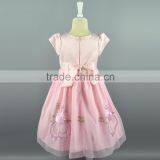 Top Selling Pink Cap Sleeveless Flower Girls Dress Baby Children Pageant Dresses Western Kid Party Wear for Fat Girls 4 Years Quality Choice thumbnail-3