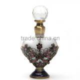 Best Sale High Quality Multicolored Flower Crystal Glass Bottles With Diamond Ball