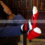 Wholesale Men Custom Colorful Combed Cotton Dress Socks, Cotton Business Crew Socks, Happy thumbnail-3