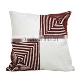 100% cotton canvas embroidery square cushion for home and car