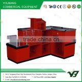Hot Sell Good Cheap Red Color Steel Supermarket Cashier Checkout Counter (YB-H05) thumbnail-1