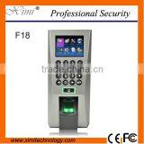 Hot Selling High Quality Access Control and Fingerprint Time Attendance F18