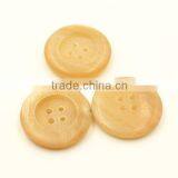 Transparent Genuine Round Horn Button Flatback for Coat thumbnail-2