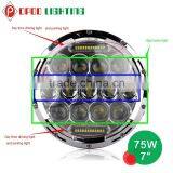 Sealed Beam Jeep Headlight,75w 7 Inch Round Led Jeep Headlight thumbnail-3