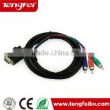 vga rca 3M 5M HIGH QUALITY VGA to s video 3 RCA cable /vga to rca splitter cable for Phono Component Video Cable PC TV