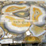 Agate Gemstone Dining Table Top , Natural Agate Table Top