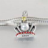 Crown Shape Designs Pearl Pendant For Girl Bracelet Jewelry thumbnail-5