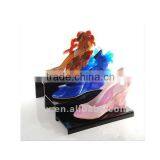 New Arrival Multistep Black Acrylic Shoe Display Shelf