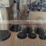 Hot Sale Clear Glass Bell Jar Dome With Wooden Base in Many Size thumbnail-4