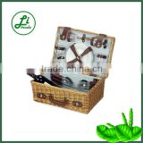 traditional rectangular willow picnic basket