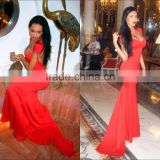 Red Tight Backless Mermaid Floor Length Custom Made Design Evening Party Wear Robe De Soiree ED299 red carpet formal dress