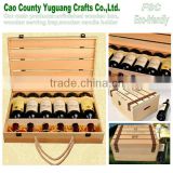 hot sell simple hollow lid Wood Wine box for sale, hollow lid wine box,hollow out lid