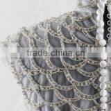 RSW907 Detachable Illustion Neckline Sexy Strapless See-Through Embroidery Designs For Mermaid Wedding Dress thumbnail-2