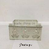 Cheap Large Size Metal Wrought Iron Garden Square Pot Planter thumbnail-4