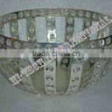 Cystal Silver Fruit Baskets,Iron Fruit Basket With Crystals,Designer Crystal Baskets For Fruits,Metal Basket,Decorative Baskets thumbnail-1