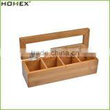 2017 Newest Bamboo Tea Bag Box Wood Tea Storage Tin Box/Homex_Factory thumbnail-1