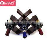 New Design W Shape 8 Bottle Tabletop Wine Display MDF WOODen Wine Rack Wholesale thumbnail-1