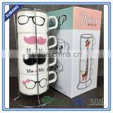 160ml Ceramic Folding Cup 4pcs + Rack 1pc for Sets 5 Pieces thumbnail-3
