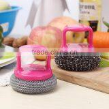 2 Pcs Kitchen Cleaning Brush Stainless Steel Wire Mesh Cleaning Brush thumbnail-1