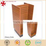 Customized melamine MDF slatwall panel display stand gondola