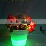 Cheap Home Decoration Plastic PE Solar Led Light Garden Flower Pot thumbnail-4