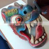 Dragon Mask Wall Hanging Decor Handmade in Nepal thumbnail-1