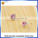 925 Sterling Silver Heart Sharp Fashion Earring cz Diamond Engagement Wedding Earrings thumbnail-5