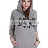 Customize Grey Hoodie Sweatshirt Fabric 80% Cotton 20% Polyester thumbnail-1