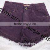 Ladies Tie Die Denim Shorts thumbnail-5