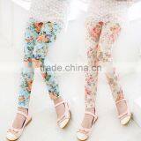 High Quality Girls Leggings Children Pants Print Flower Kids Girls Pants thumbnail-4